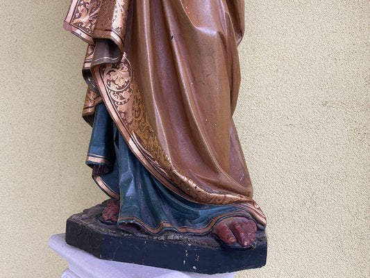 Wooden Carving of St. Joseph with Child-PXE-2024411