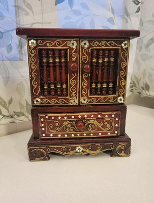 Wooden Casket Cabinet, 1970s-CAQ-2015993