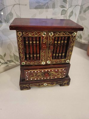 Wooden Casket Cabinet, 1970s-CAQ-2015993