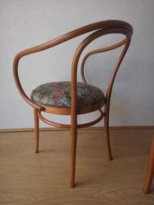 Wooden Chair and Stool, 1950s, Set of 2-ZEF-1723758