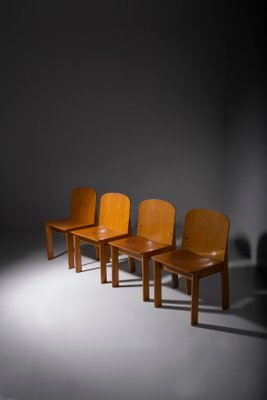 Wooden Chairs by Luca Meda for Longoni, 1970, Set of 4-RCE-2041969