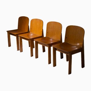 Wooden Chairs by Luca Meda for Longoni, 1970, Set of 4-RCE-2041969