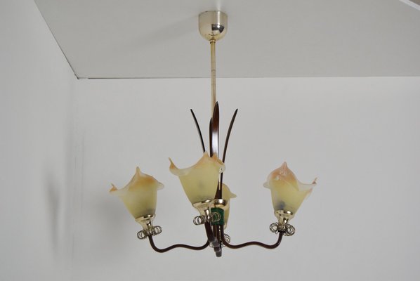 Wooden Chandelier, 1970s-TZ-788583