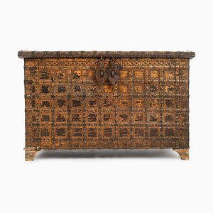 Wooden Chest with Steel Veneer, 1850s-NQ-624623