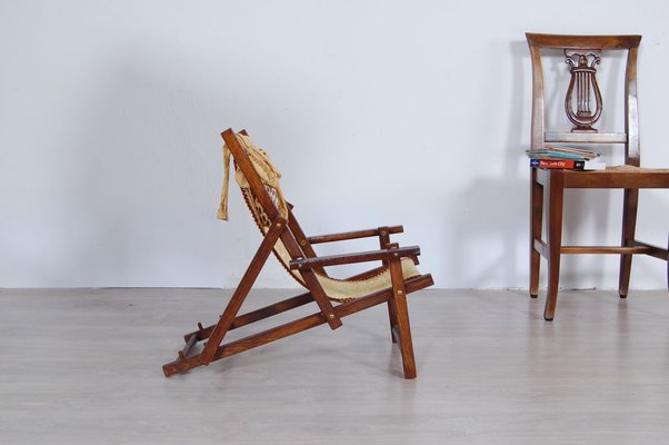 Wooden Children's Deck Chair, 1940s-XSG-695973