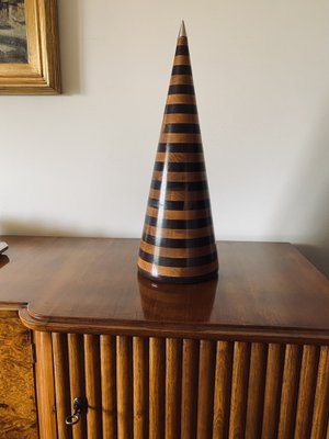 Wooden Cone Sculpture from Salmistraro Italy, 1970s-TXN-1420400