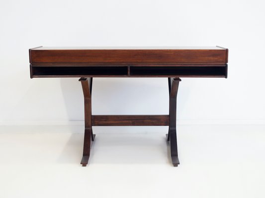 Wooden Desk with Storage Compartments by Gianfranco Frattini for Bernini, 1950s-ZYF-1399024