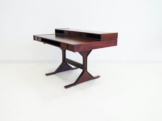 Wooden Desk with Storage Compartments by Gianfranco Frattini for Bernini, 1950s-ZYF-1399024