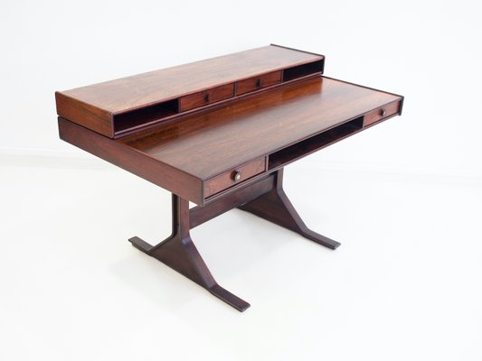 Wooden Desk with Storage Compartments by Gianfranco Frattini for Bernini, 1950s-ZYF-1399024