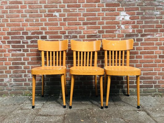 Wooden Dining Chairs from Erco, 1960s, Set of 3-WQJ-802827