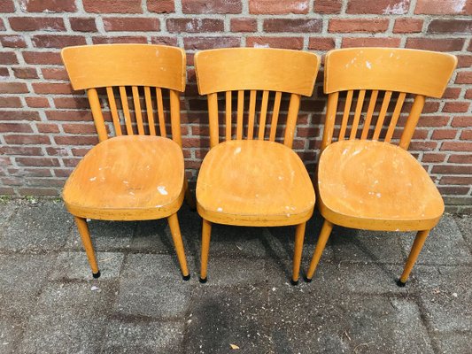 Wooden Dining Chairs from Erco, 1960s, Set of 3-WQJ-802827