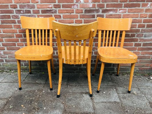 Wooden Dining Chairs from Erco, 1960s, Set of 3-WQJ-802827