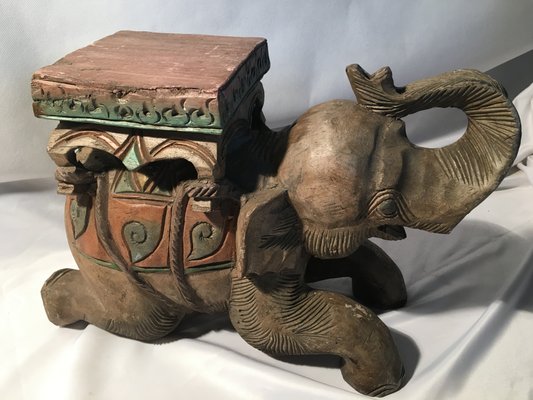 Wooden Elephant Sculpture-WQQ-868947