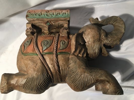 Wooden Elephant Sculpture-WQQ-868947