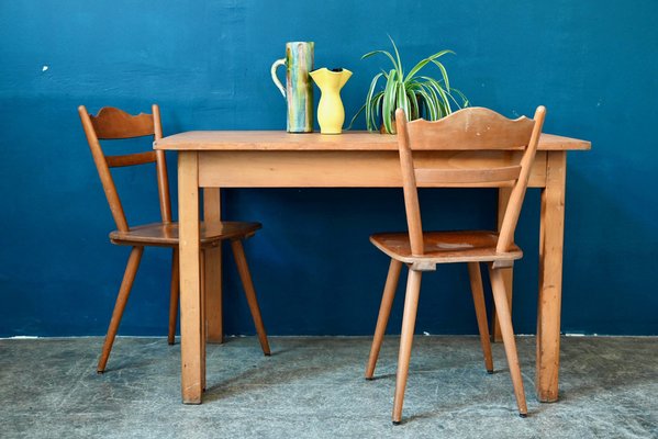 Wooden Farm Table, 1950s-AIU-1820959