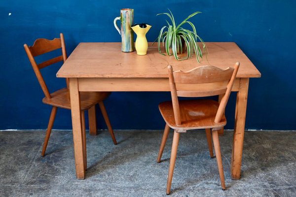 Wooden Farm Table, 1950s-AIU-1820959