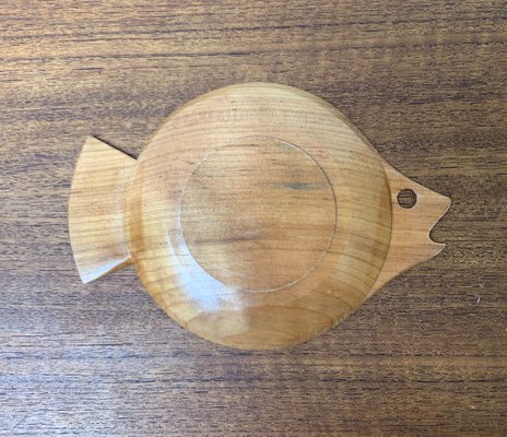 Wooden Fish Shaped Bowls, 1960s, Set of 5-UAH-1444860