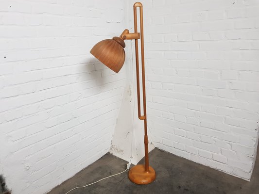 Wooden Floor Lamp by Hans Agne Jakobsson for Ab Ellysett Markaryd, 1960-YFS-1377193