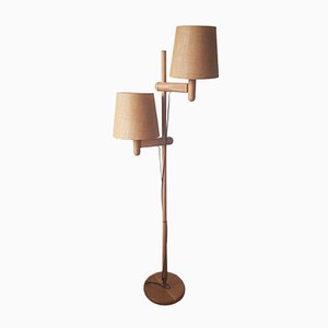 Wooden Floor Lamp with 2 Shades from Temde-QDP-936297