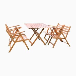 Wooden Folding Garden Set, Set of 5-UKG-1259210