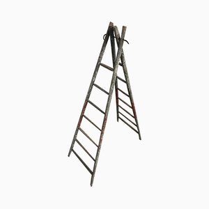 Wooden Folding Ladder, 1920s-EXJ-864152