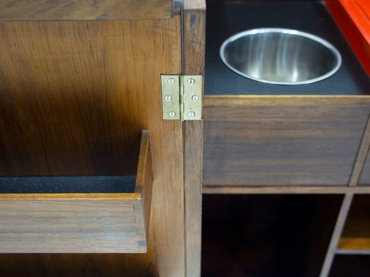 Wooden Free-Standing Dry Bar with Flip-Up Top, 1960s-ZYF-1398921