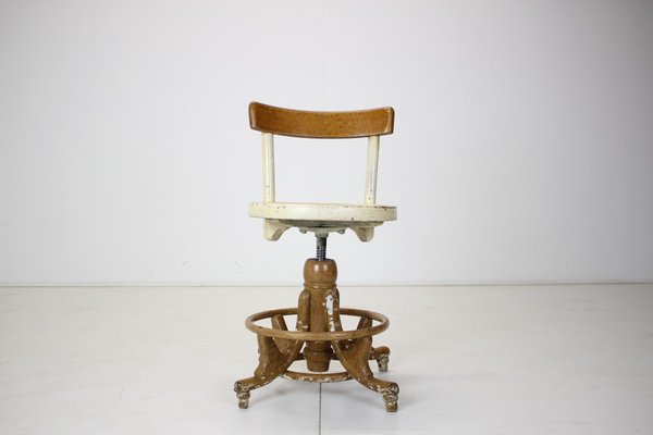 Wooden Height Adjustable Chair, Czechoslovakia, 1920s-TZ-1166605