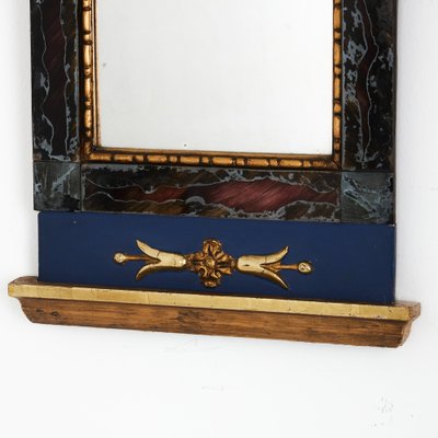 Wooden Mirror with Lyra Motif, 1840s-VAP-1736924