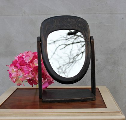 Wooden Oval Table Vanity Mirror-UWJ-1736584