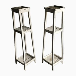 Wooden Plant Stands, Set of 2-OXJ-1726505