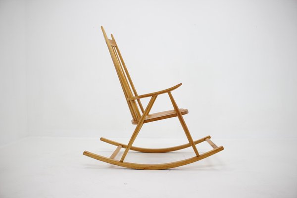 Wooden Rocking Chair, Czechoslovakia, 1960s-TZ-991903