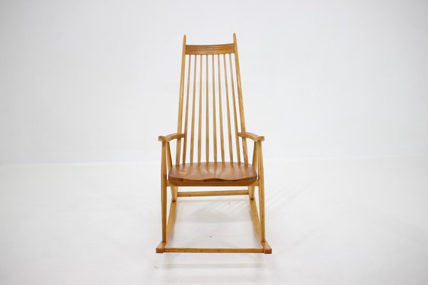 Wooden Rocking Chair, Czechoslovakia, 1960s-TZ-991903