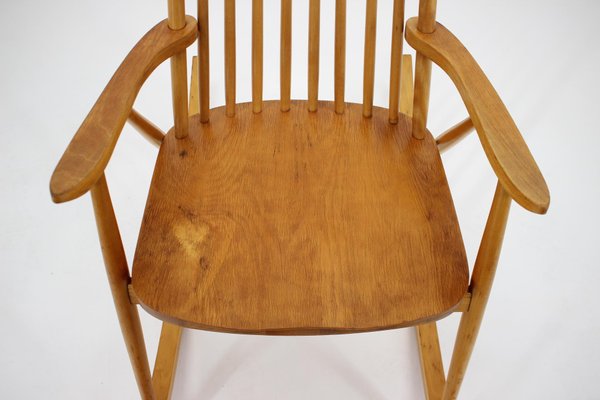 Wooden Rocking Chair, Czechoslovakia, 1960s-TZ-991903