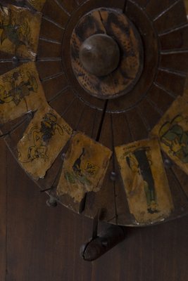 Wooden Roulette Game Wheel with Applied Figures, 1840s-RCE-1773496