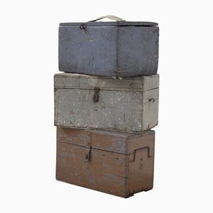 Wooden Rustic Boxes, 1920s, Set of 3-RCE-1406280