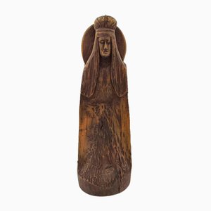 Wooden Saint Barbara Treasurer Mining Figure, Rybnik, 1982-CAQ-1793836