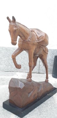 Wooden Sculpture of Horse, 1920s-AKA-1702128