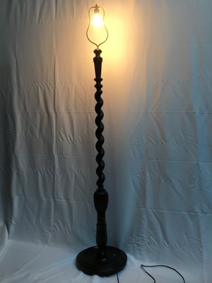 Wooden Spiral Floor Lamp, 1940s-WQQ-668087