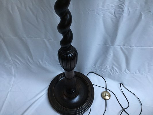 Wooden Spiral Floor Lamp, 1940s-WQQ-668087