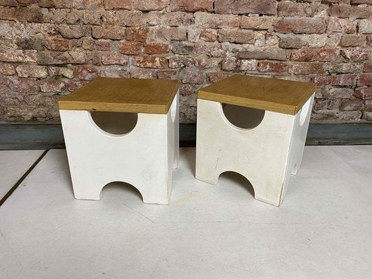 Wooden Stools attributed to Ettore Sottsass for Poltronova, Italy, 1963, Set of 2-OHF-1803979