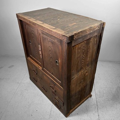 Wooden Store Cabinet, Japan, 1920s-DWL-1787515