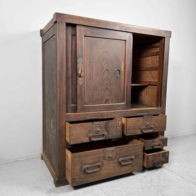 Wooden Store Cabinet, Japan, 1920s-DWL-1787515