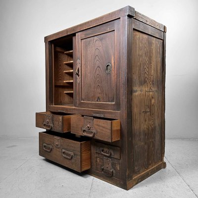 Wooden Store Cabinet, Japan, 1920s-DWL-1787515