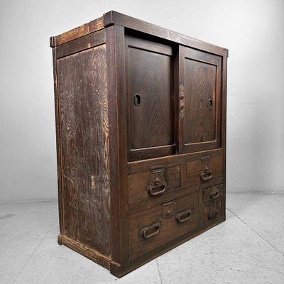 Wooden Store Cabinet, Japan, 1920s-DWL-1787515