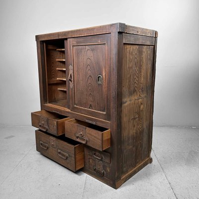 Wooden Store Cabinet, Japan, 1920s-DWL-1787515