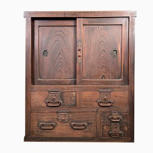 Wooden Store Cabinet, Japan, 1920s-DWL-1787515