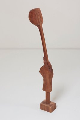 Wooden Studio Sculpture by Ben Rouzie, US, 1960s-SFD-631695