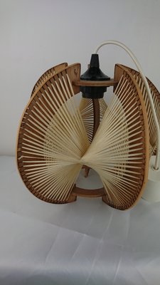 Wooden Suspension Lamp, 1960s-AJN-1441921