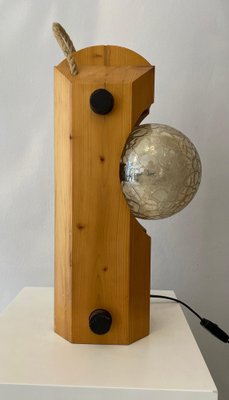 Wooden Table Lamp from Temde Leuchten, Germany, 1970s-FGA-986225