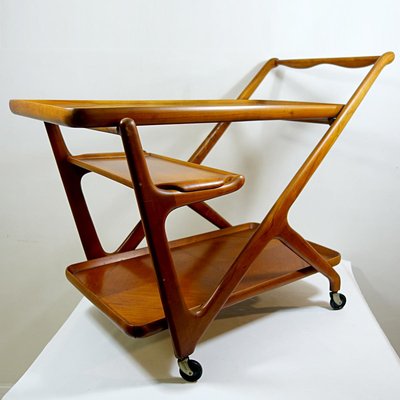 Wooden Tea Trolley by Cesare Lacca for Cassina, 1950s-RY-553487